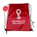 FIFA World Cup Qatar 2022 Emblem Drawstring Bag Official-Red