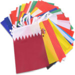 Large 10m/33ft Fabric Bunting For 2022 FIFA World Cup With 32 Football National Teams 14x21cm Flags, Suitable for Cafe & Restaurants, Clubs, Bar, Part, Events Decorations